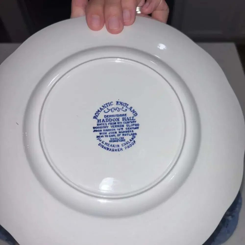Vintage J & G Meakin Romantic England Haddon Hall Dinner Plate Set Of 5